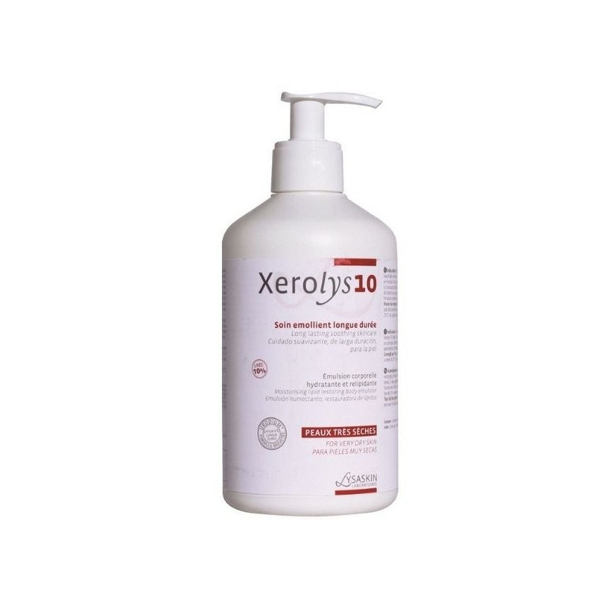 Lab Lysaskin, Xerolys 10, Urodium, Emolientas, Kasdienis, Emulsija, Veidui, 500 ml – 2