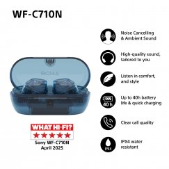 Sony WFC710NL.CE7 наушники/гарнитура True Wireless Stereo (TWS) Вкладыши Calls/Music USB Type-C Bluetooth Синий