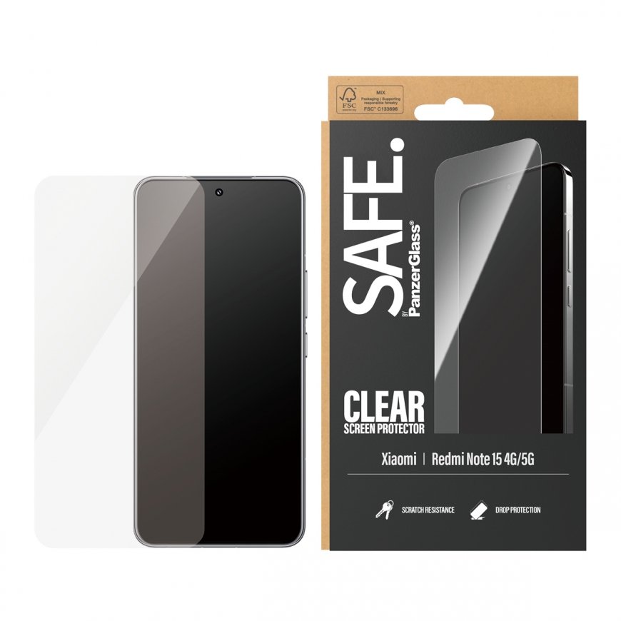 PanzerGlass SAFE. by ® Screen Protector Xiaomi Redmi Note 15 4G | 5G | Ultra-Wide Fit – 2