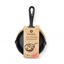 Allesken LUXE Mini Cast Iron Dish on Board 23x14x3cm capacity 200ml mini frying pan
