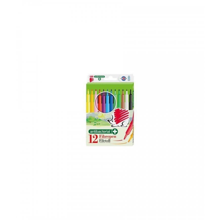 Marker ICO, antibacterial, 12 colors