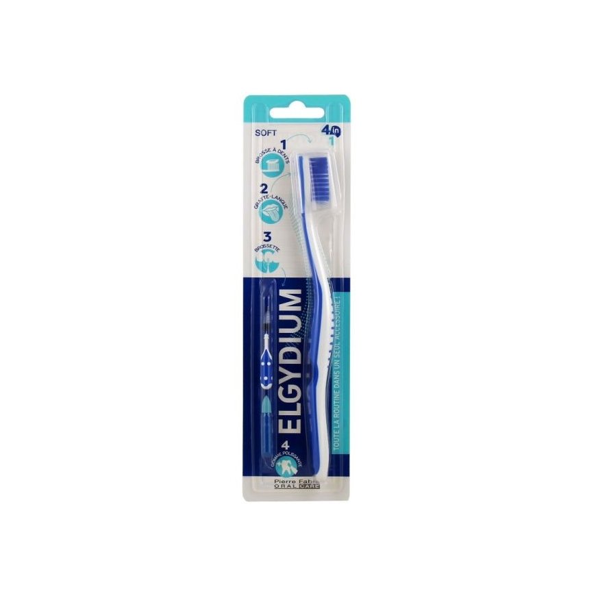 Elgydium, 4 in 1, Dantų šepetėlis