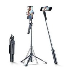 Wozinsky Selfių lazda WC1Y30S teleskoopiline statiiv 1,3 m telefonihoidjaga - must