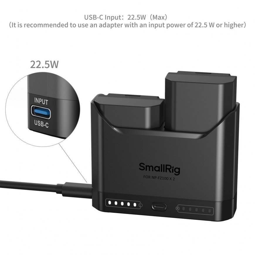 SmallRig 5483 akulaadija Digikaamera aku USB – 3