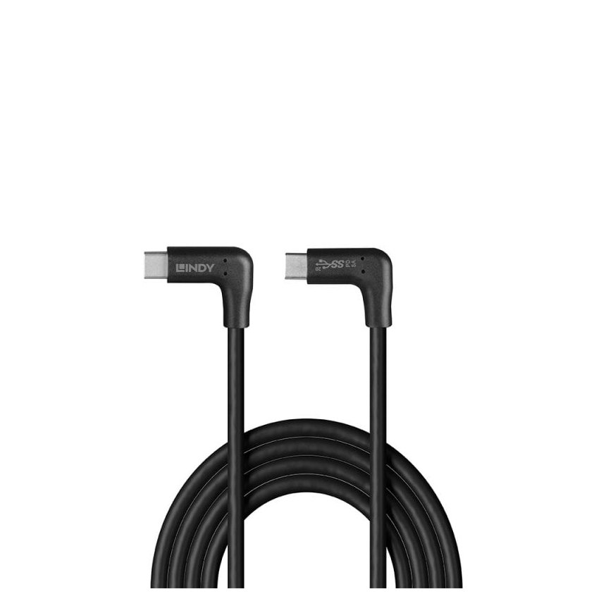 Lindy 32024 USB kabelis USB 3.2 Gen 2 (3.1 Gen 2) 1,5 m USB C Melns
