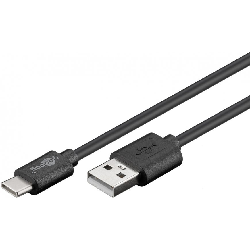 Goobay 55467 USB kabelis USB 2.0 0,5 m USB C USB A Melns – 2
