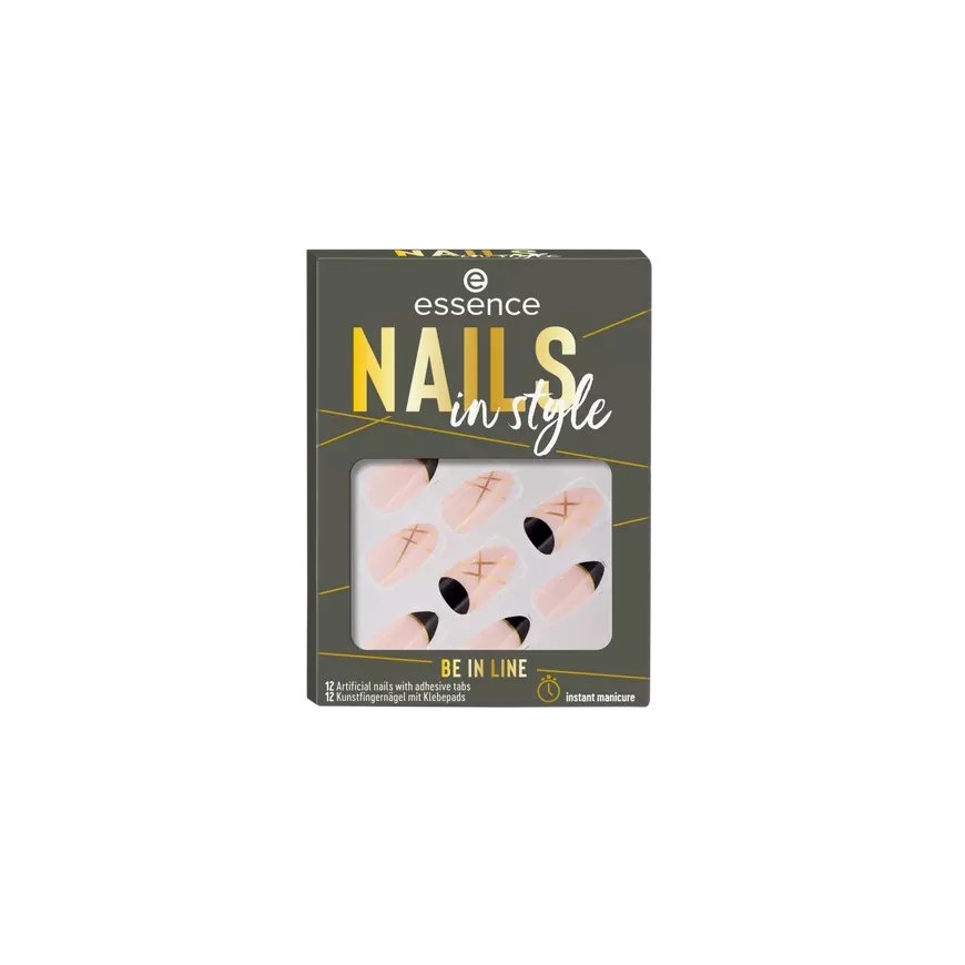 Essence Nails in style Sõrmeküüned Mitmevärviline Muster 12 tk Blisterpakend