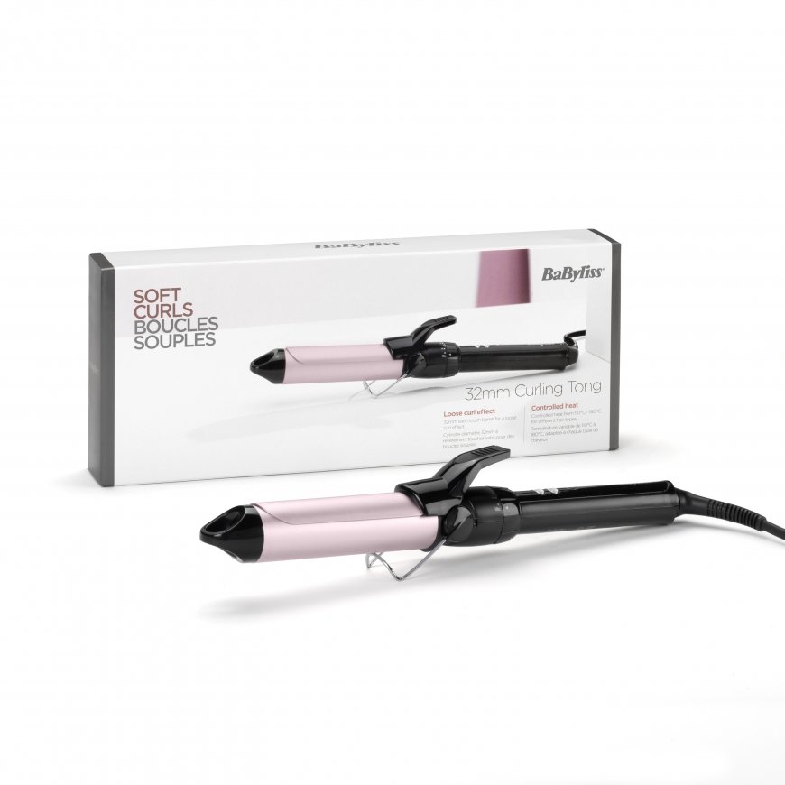 BaByliss C332E plaukų formavimo šukos Garbanojimo žnyplės Šiltas Juoda, Rožinė 1,8 m – 2