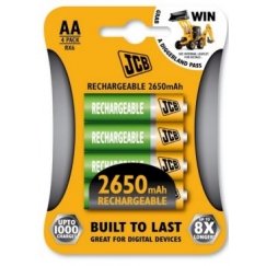 JCB 4x AA 2650mAh