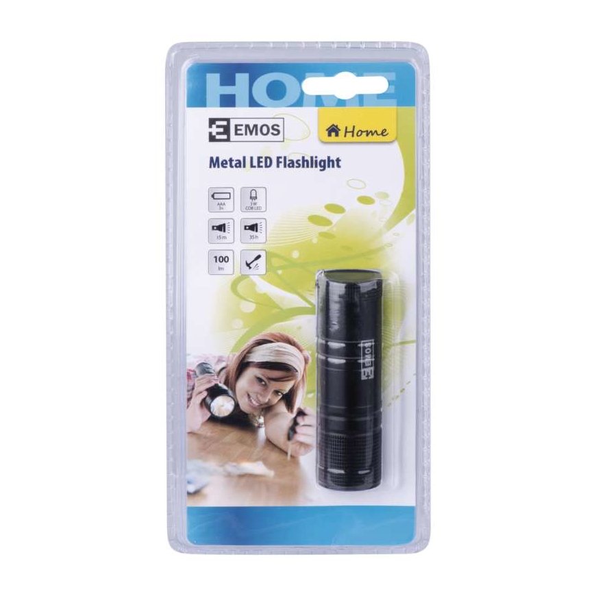 Emos P3894 Melns Rokas lukturis COB LED – 4