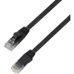 Spacetronik RJ45 CAT 6a U/UTP AWG32 flat black cable 30 m