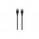 iPEAX TEXTILE KABELIS USB-C / LIGHTNING 1M, USB 2.0 Juodas iPEAX TEXTILE KABELIS USB-C / LIGHTNING 1M, USB 2.0 Juodas