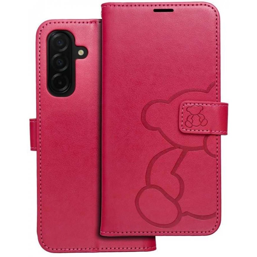 Oem MEZZO Kirja-case Samsung Galaxy A56 5G teddy bear magenta varten