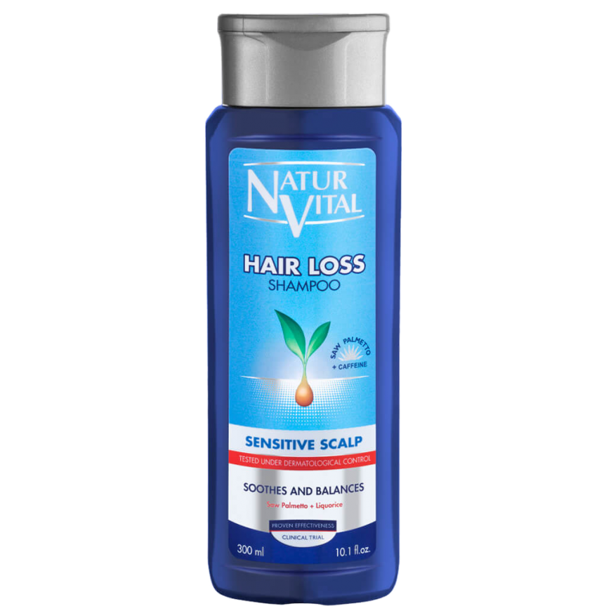 "Naturvital" šampūnas nuo plaukų slinkimo jautriai galvos odai, 300 ml – 2