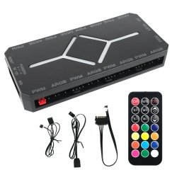 Gamemax | Kaugjuhtimispult | V4.0 ARGB PWM HUB BK | Must