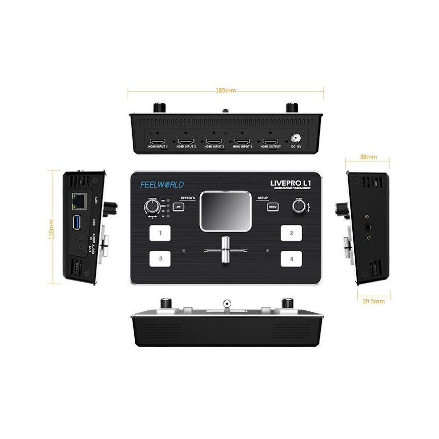 Feelworld LIVEPRO L1 vaizdų maišiklis „Full HD“ – 3