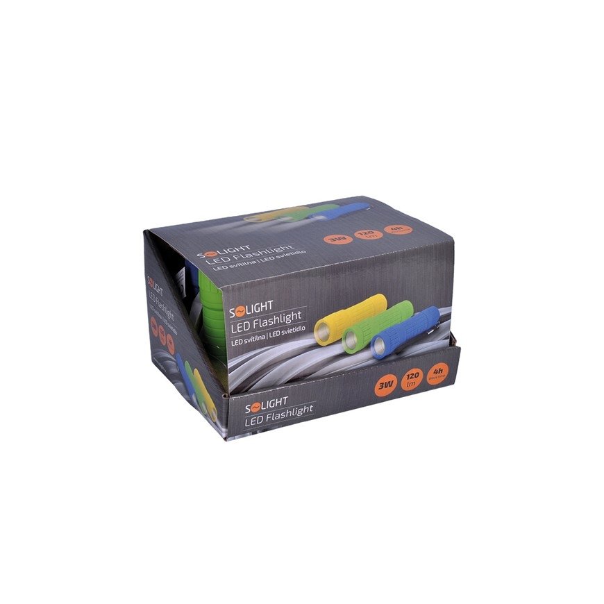 Solight WL113 электрический фонарь Синий, Зеленый, Желтый Ручной фонарик LED – 4