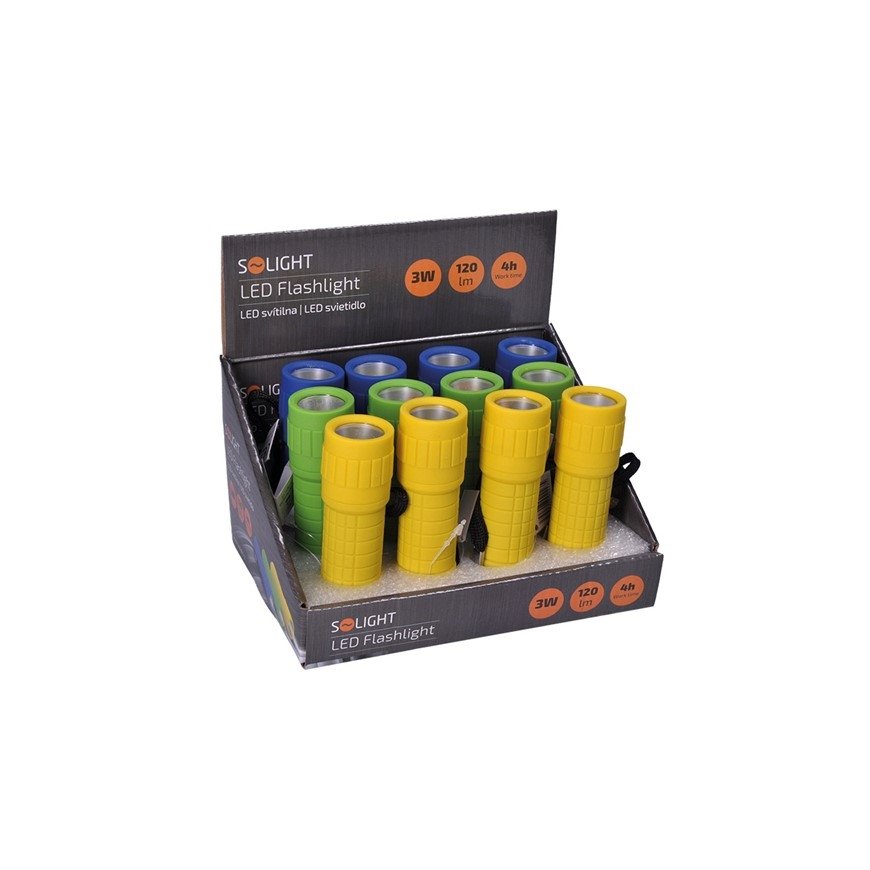 Solight WL113 žibintuvėlis Mėlyna, Žalia, Geltona Rankinis žibintuvėlis LED – 5