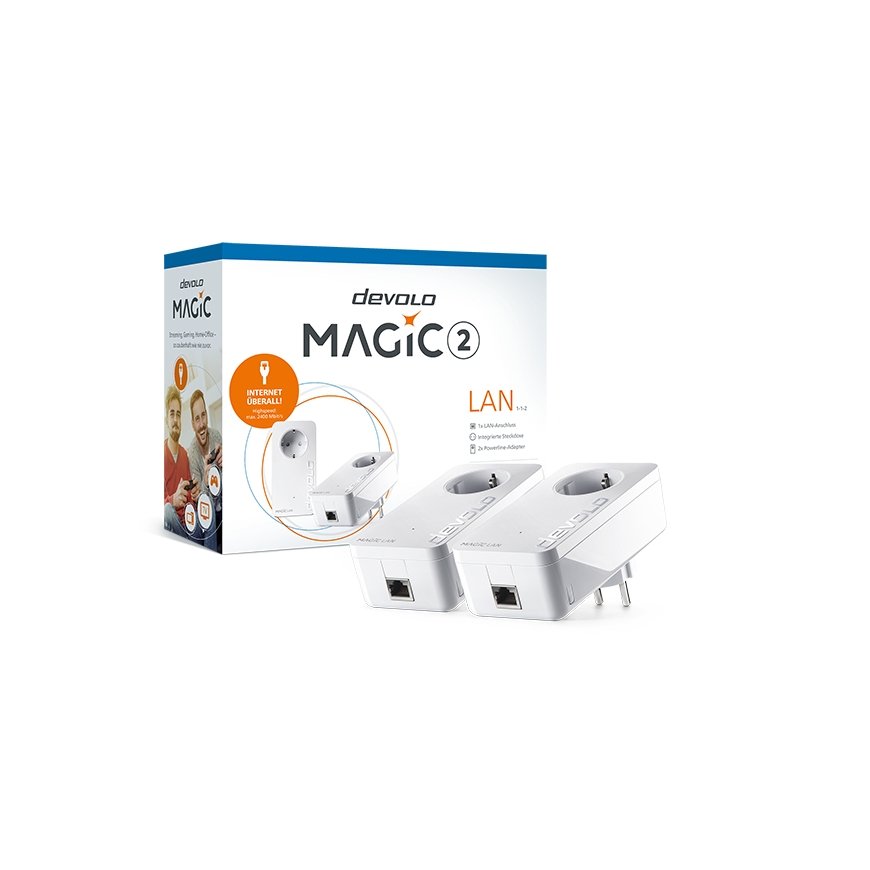 Devolo Magic 2 LAN 2400 Мбит/с Подключение Ethernet Белый 2 шт