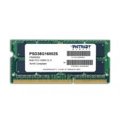 Patriot Memory 8GB PC3-12800 модуль памяти 1 x 8 GB DDR3 204-pin SO-DIMM