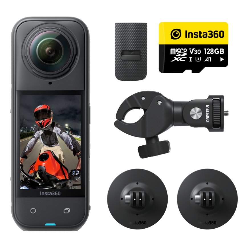 Insta360 X5 Motorcycle Bundle veiksmo-sporto kamera 72 MP 8K Ultra HD 25,4 / 1,28 mm (1 / 1.28") „Wi