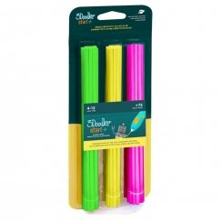 3Doodler Start 3DS-ECO-MIX4-75 3D printēšanas materiāls Plastmasaˌ kas sadalās kompostā Zaļš, Rozā, Dzeltens 1 g