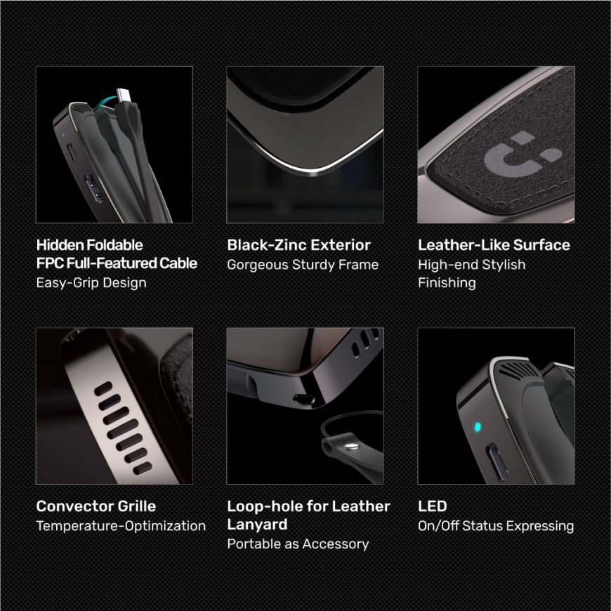 UNITEK uHUB Q4+ Vadu USB 3.2 Gen 2 (3.1 Gen 2) Type-C Melns – 4