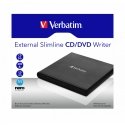 Verbatim External Slimline CD/DVD Writer optical disc drive DVD±RW Black Verbatim External Slimline CD/DVD Writer optical disc drive DVD±RW Black