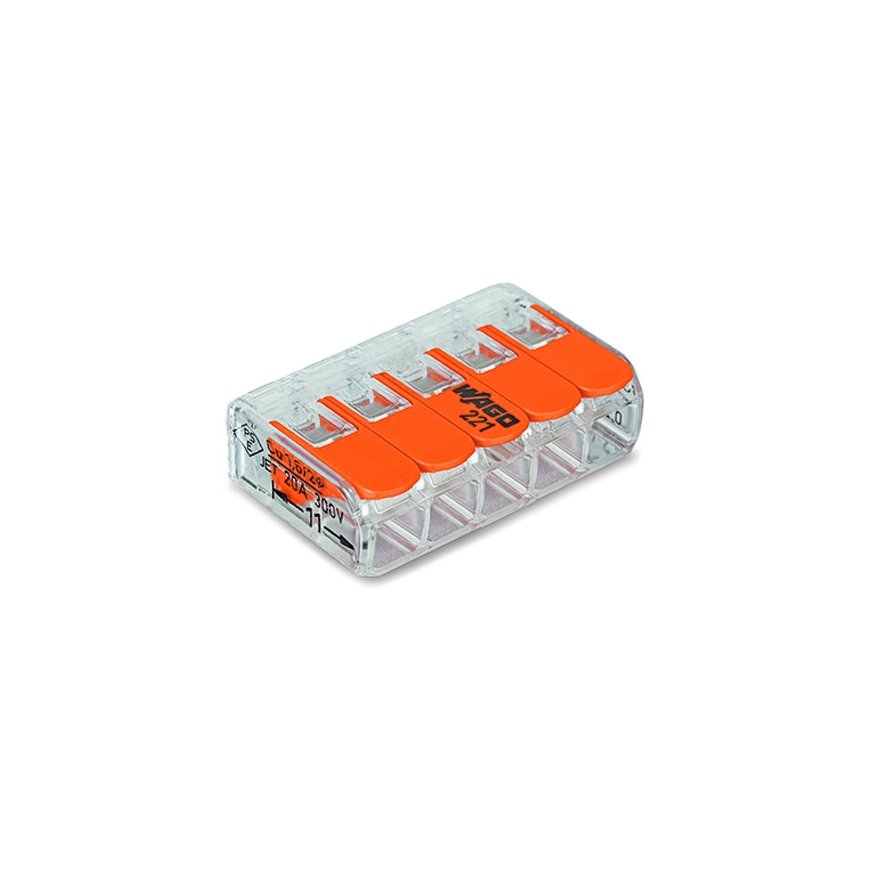 Wago 221-415 spaiļu bloks 1P Oranžs