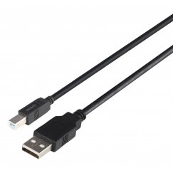 Deltaco USB-230S-LSZH USB-kaabel USB 2.0 3 m USB A USB B Must
