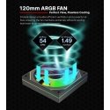 Xilence Gaming Series XPF120U.ARGB Datora korpusam Ventilators 12 cm Melns 1 pcs Xilence Gaming Series XPF120U.ARGB Datora korpusam Ventilators 12 cm Melns 1 pcs