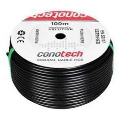 Conotech RG6U NS113TRI kõrgekvaliteediline kaabel PE+GEL 1.13 CU x144 100m
