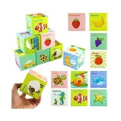 Lean Toys Rubber Building Blocks Colorful 11 pcs.