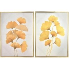 Mondex Since 1986 INGA 2 taulusetti, 50x70 cm, kultainen ginkgo