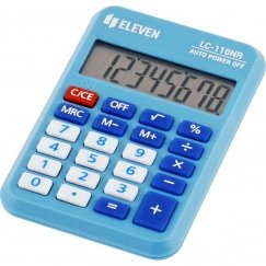 Калькулятор Eleven LC-110NR-BL, синий, карманный, 8 разрядов