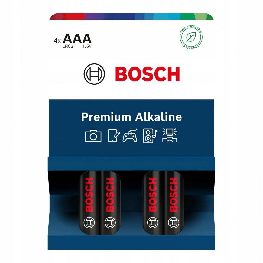 VEGA batteries BOSCH 4 pcs. AAA PREMIUM alkaline LR03PA4B/00