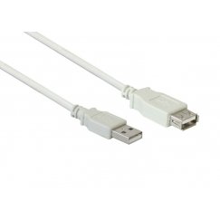 Alcasa 2511-OF2 USB kabelis USB 2.0 1,8 m USB A Balts