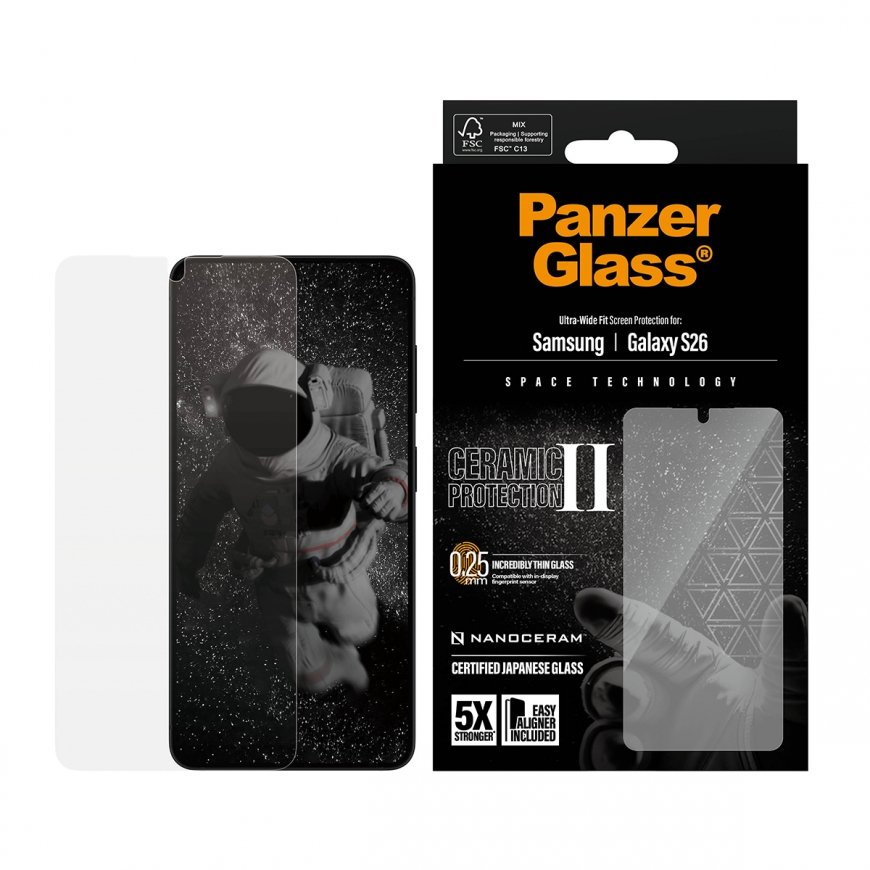 PanzerGlass ® Ceramic Screen Protector Samsung Galaxy S26 | Ultra-Wide Fit w. EasyAligner – 2