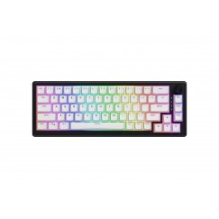 HATOR Skyfall Wireless 65 tastatūra Speļu USB + RF Wireless + Bluetooth QWERTY Amerikāņu angļu valoda Melns, Balts