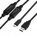 Microconnect USB3.1CA10AMP USB kabelis USB 3.2 Gen 1 (3.1 Gen 1) 10 m USB C USB A Juoda Microconnect USB3.1CA10AMP USB kabelis USB 3.2 Gen 1 (3.1 Gen 1) 10 m USB C USB A Juoda