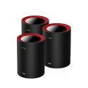 Cudy M3000 3-Pack Kaks sagedusala (2,4 GHz / 5 GHz) Wi-Fi 6 (802.11ax) Must, Punane 1 Sisemodem Cudy M3000 3-Pack Kaks sagedusala (2,4 GHz / 5 GHz) Wi-Fi 6 (802.11ax) Must, Punane 1 Sisemodem