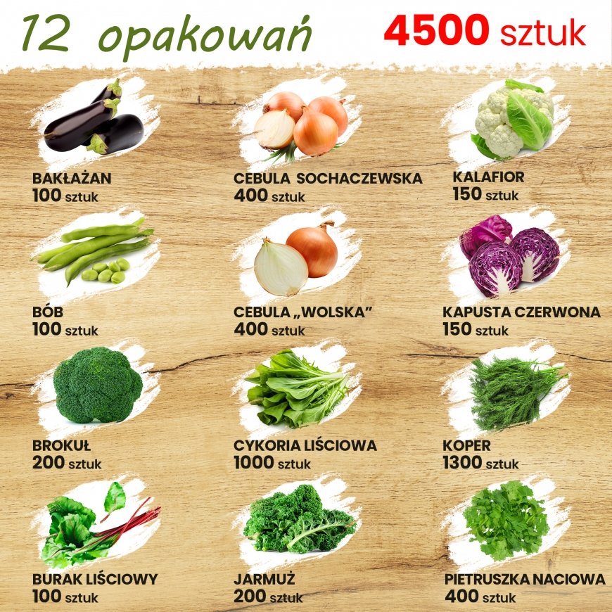 TORAF DARŽOVIŲ SĖKLŲ HARMONIJOS RINKINYS - 12 PAKUOČIŲ