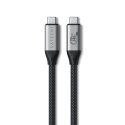 Satechi USB4 V2 Pro Cable USB kabelis USB4 Gen 4x2 1,2 m USB C Sudrabs, Melns