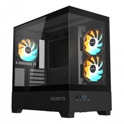 GIGABYTE C201 PANORAMIC „Midi Tower“ Juoda