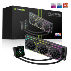 Gamemax Система жидкостного охлаждения ЦП | HAILSTORM 360 LCD BK |