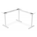Digitus Electrically height-adjustable table frame, 90° L-shaped, triple motor, 2-step, white