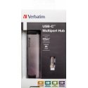 Verbatim 49141 sülearvuti dokk ja pordireplikaator USB 3.2 Gen 1 (3.1 Gen 1) Type-C Must, Hõbe Verbatim 49141 sülearvuti dokk ja pordireplikaator USB 3.2 Gen 1 (3.1 Gen 1) Type-C Must, Hõbe