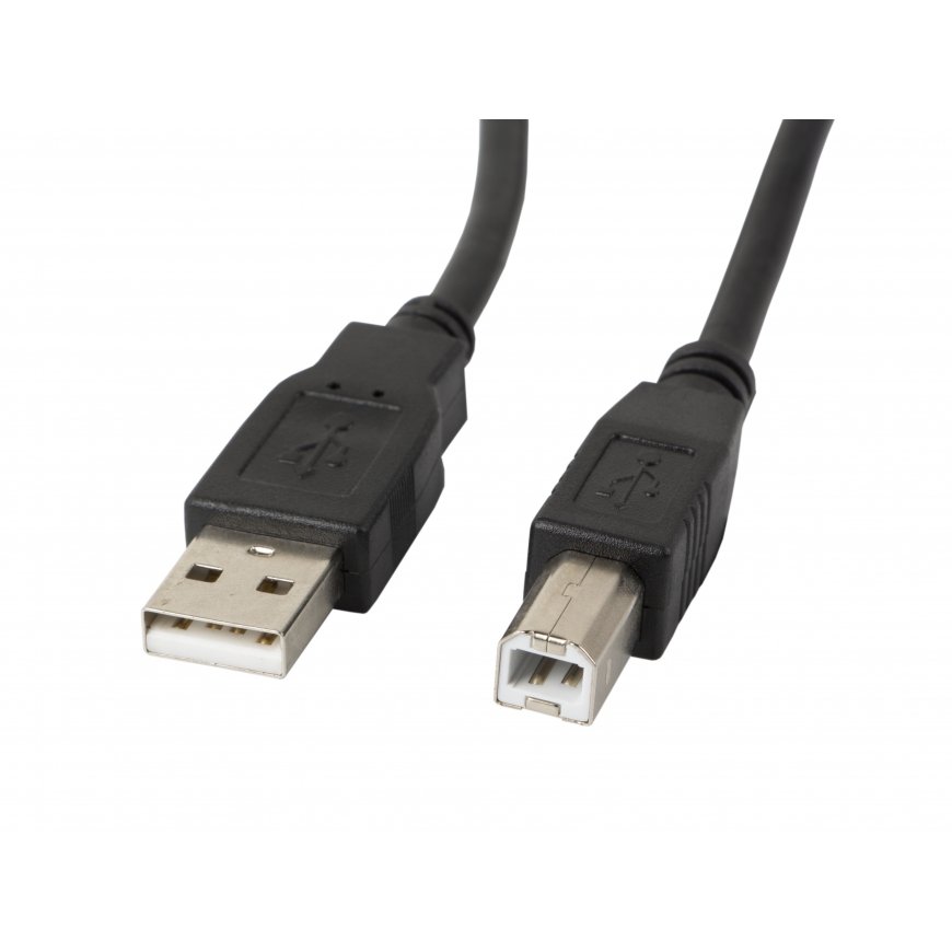 Lanberg CA-USBA-10CC-0010-BK USB kabelis USB 2.0 1 m USB B Juoda