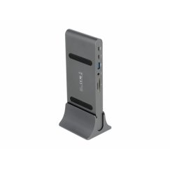 DeLOCK 87772 dokstacija Vadu Thunderbolt 3 Pelēks