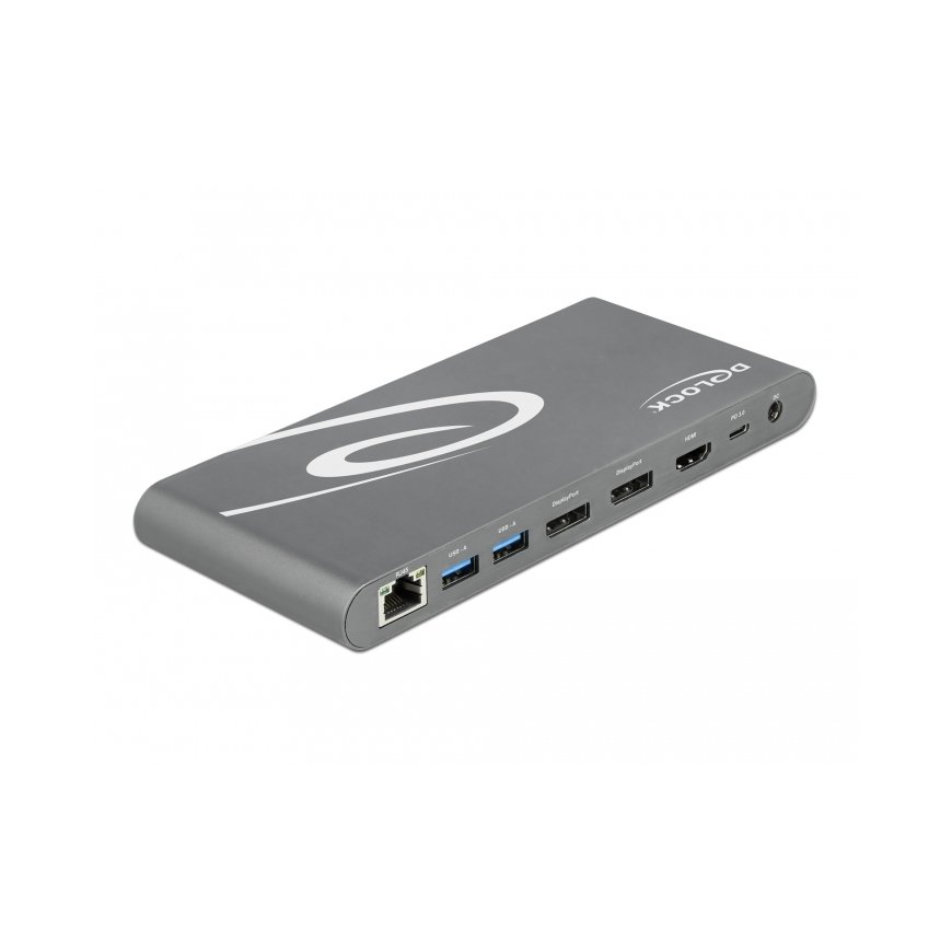 DeLOCK USB Type-C DP 1.4 Docking Station Triple 4K Display - HDMI / DisplayPort / USB / LAN / SD / P – 2